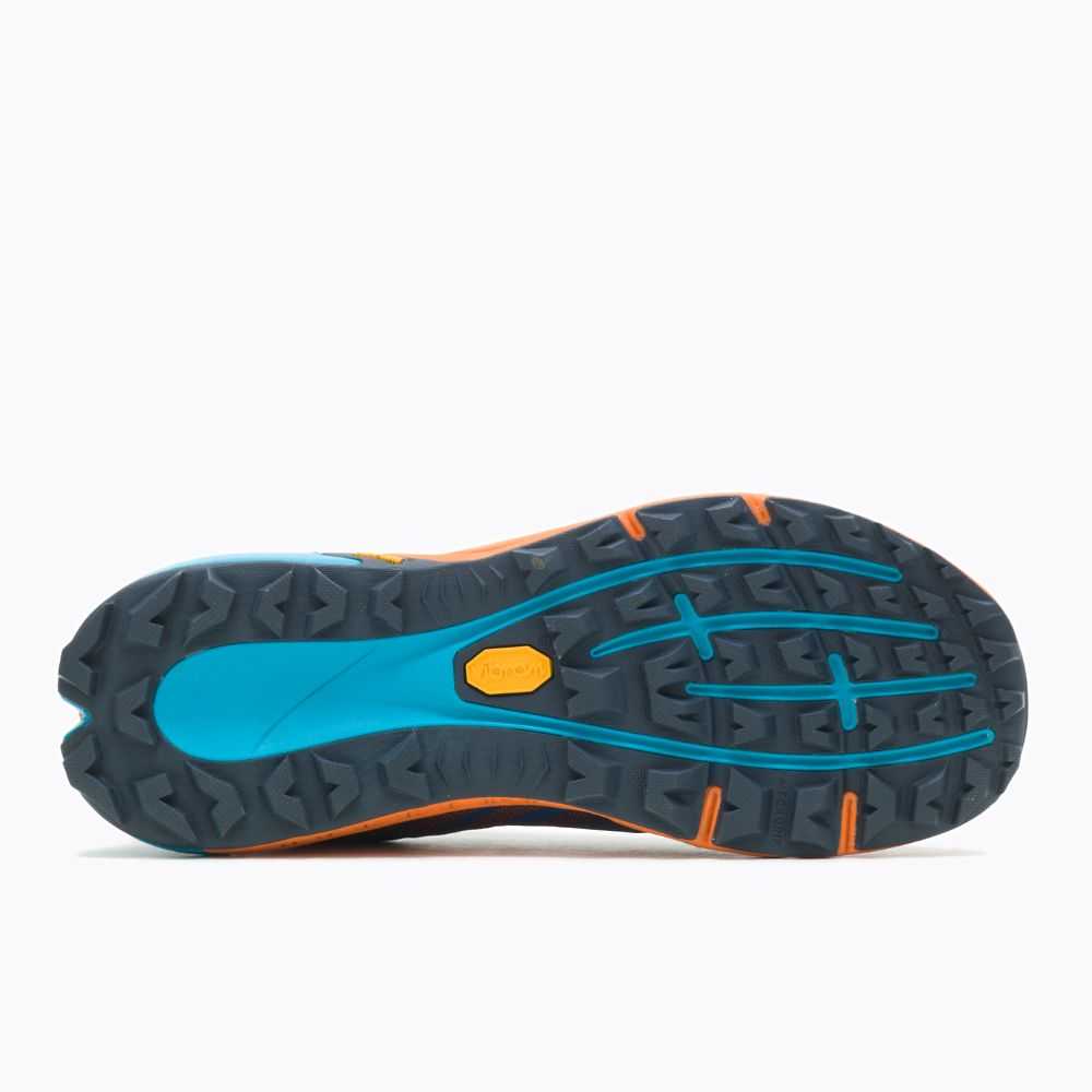 Azure/Orange Men's Merrell Agility Peak 4 Trail Running Shoes | Dubai-5498360