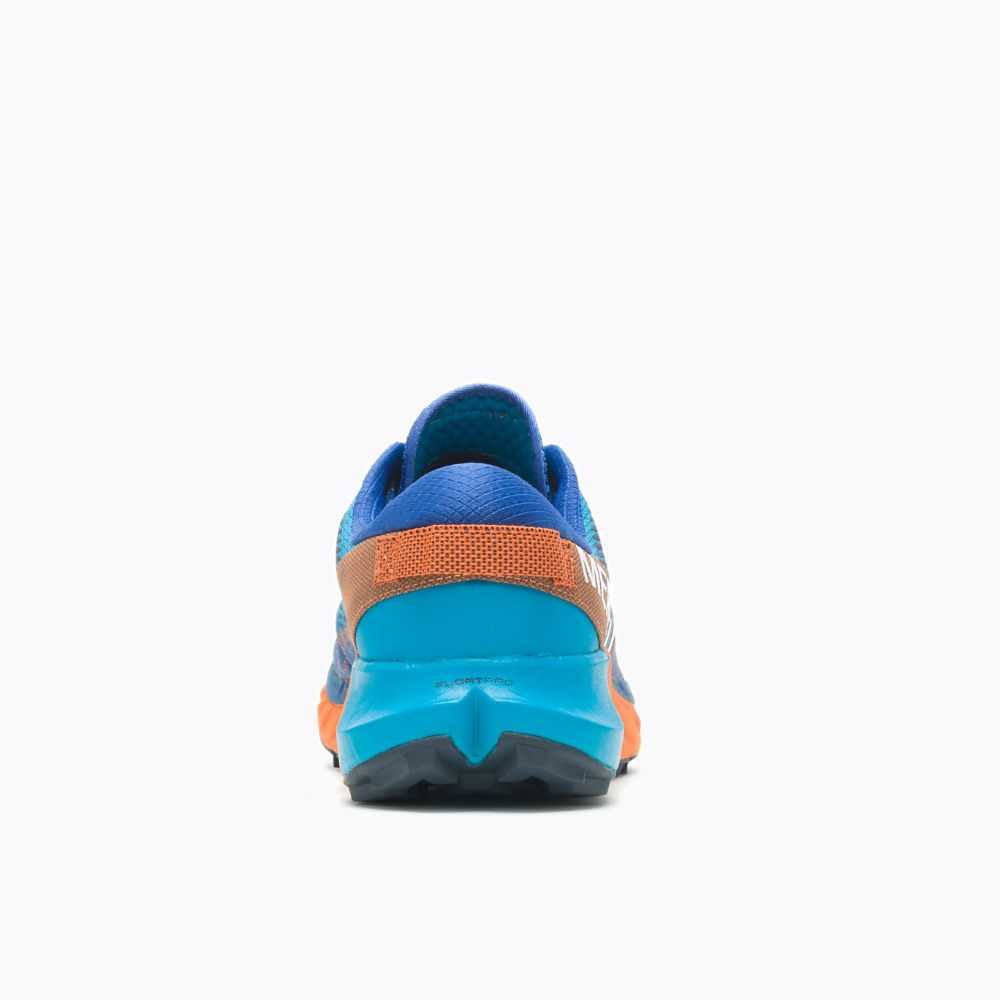 Azure/Orange Men's Merrell Agility Peak 4 Walking Shoes | Dubai-6278149