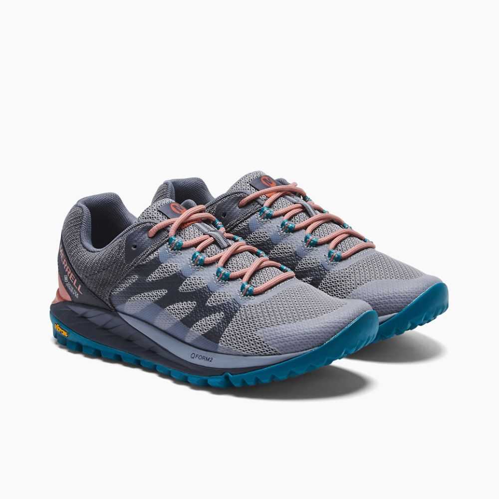 Beige Women's Merrell Antora 2 GORE-TEX® Trail Running Shoes | Dubai-1603745