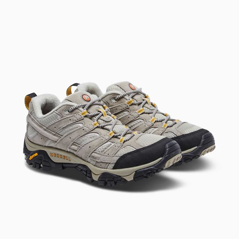 Beige Women's Merrell Moab 2 Ventilator Wide Width Hiking Shoes | Dubai-4261308