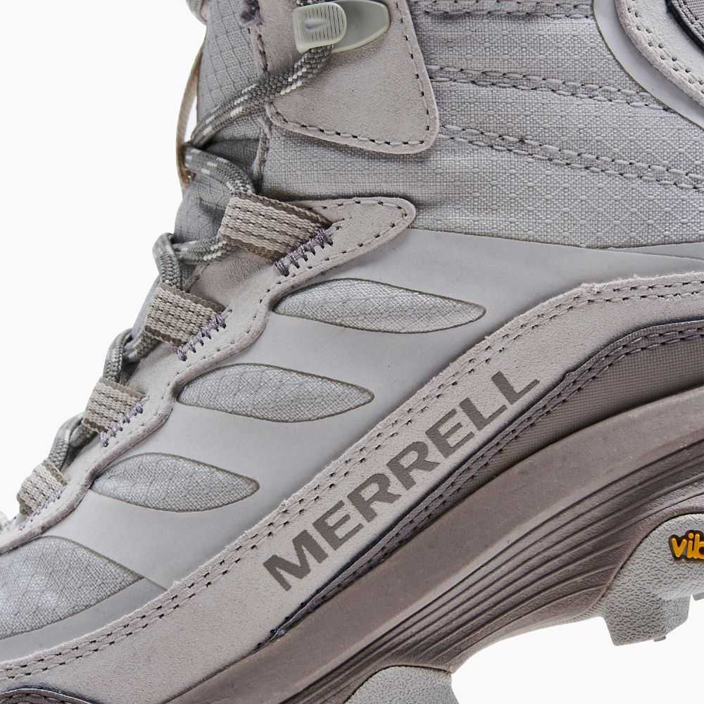 Beige Women's Merrell Moab Speed Thermo Mid Waterproof Hiking Boots | Dubai-9382674