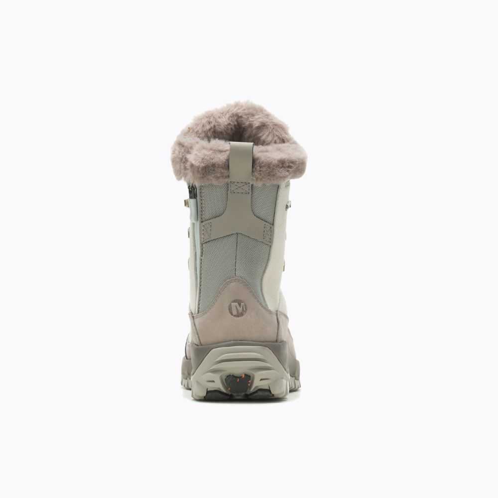 Beige Women's Merrell Thermo Rhea Mid Waterproof Hiking Boots | Dubai-6815723