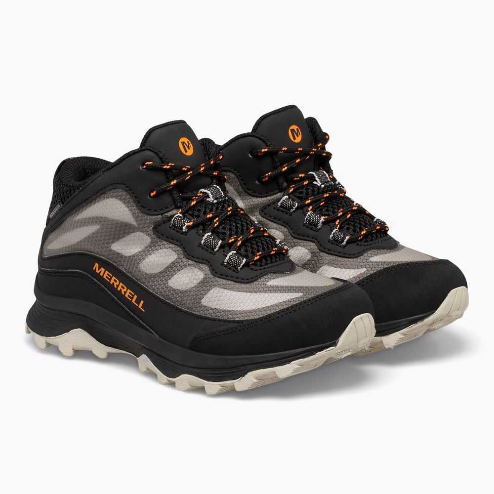 Black Girls' Merrell Moab Speed Mid Waterproof Sneakers | Dubai-8305976