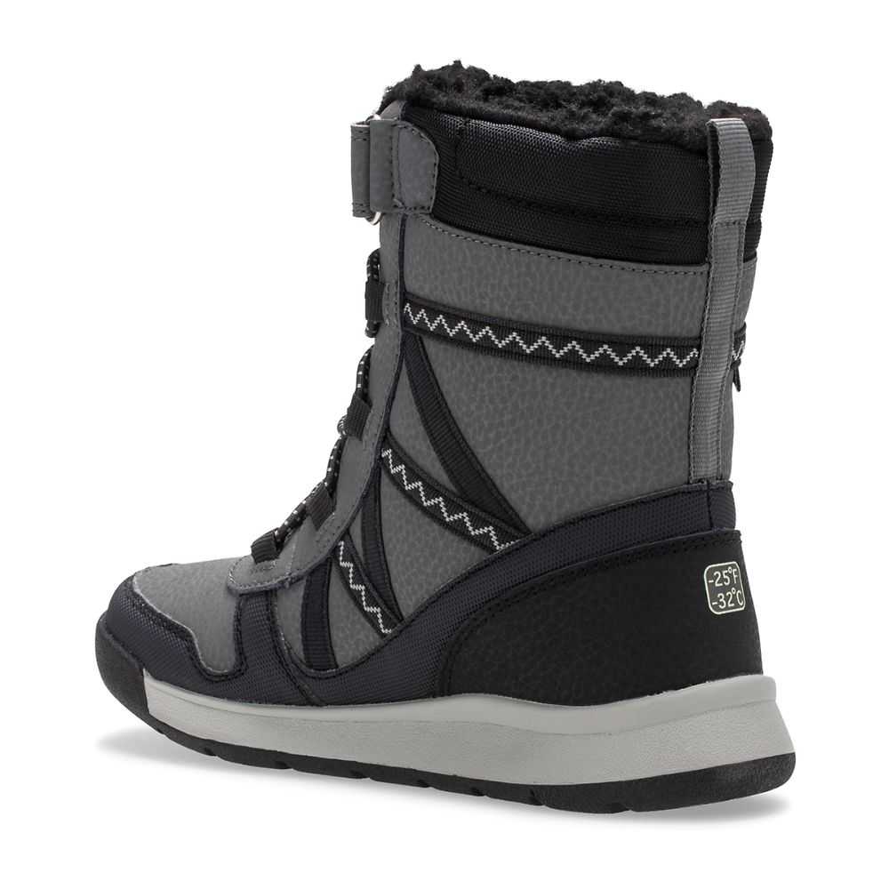 Black/Grey Girls' Merrell Snow Crush 2.0 Waterproof Boots | Dubai-4810523