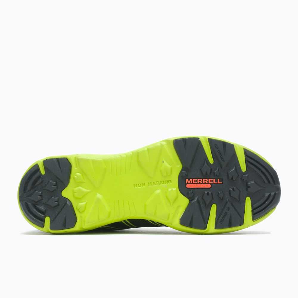 Black/Light Green Men's Merrell Fullbench Superlite Alloy Toe Work Shoes | Dubai-3287619