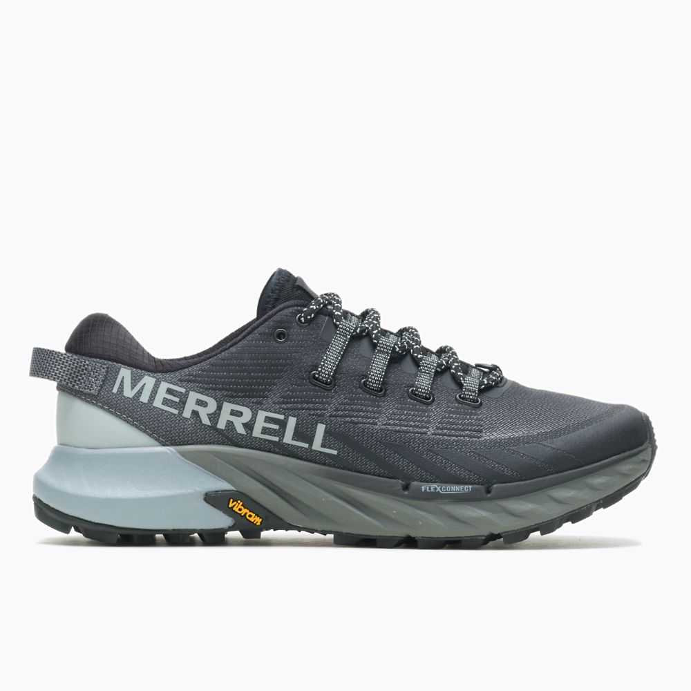 Black Men\'s Merrell Agility Peak 4 Trail Running Shoes | Dubai-9015247