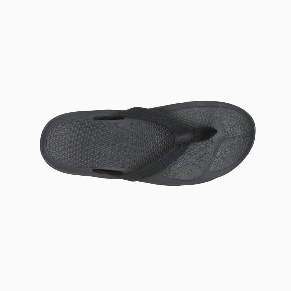 Black Men's Merrell Breakwater Flip Flops | Dubai-6580734