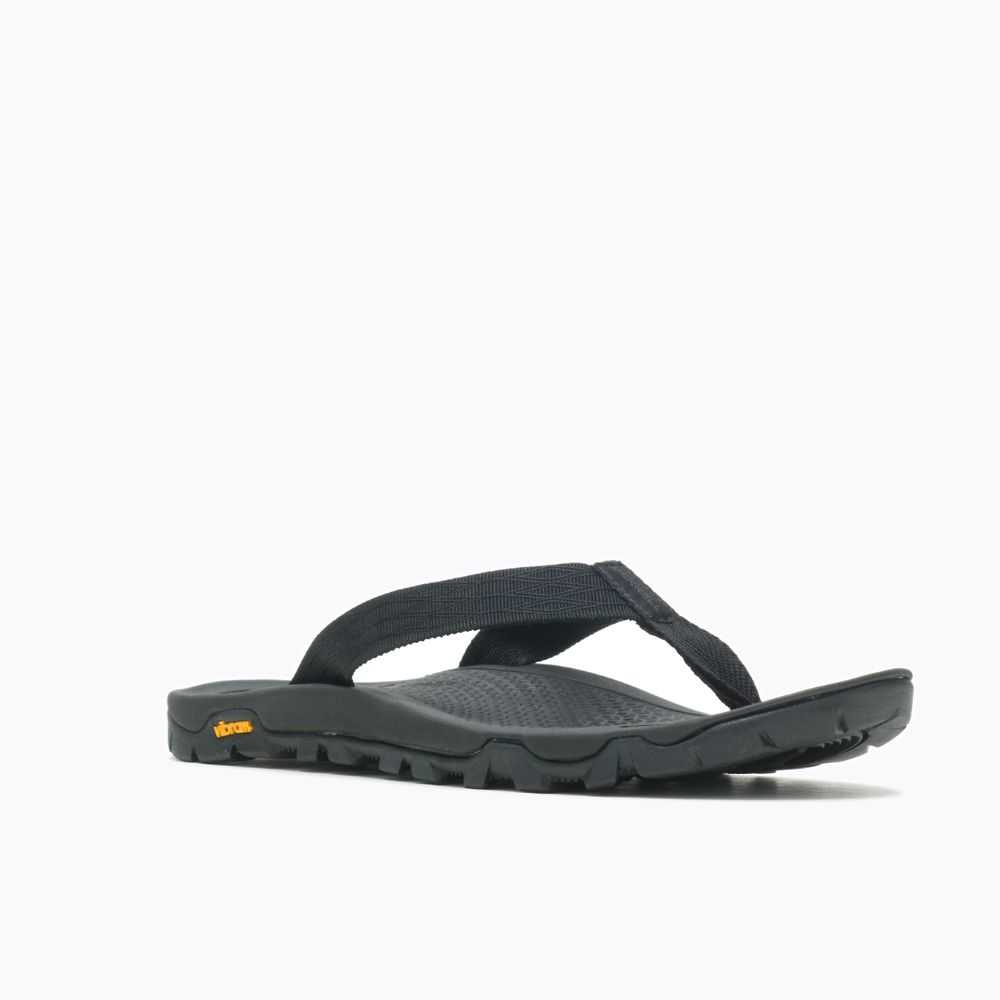 Black Men's Merrell Breakwater Flip Flops | Dubai-6580734