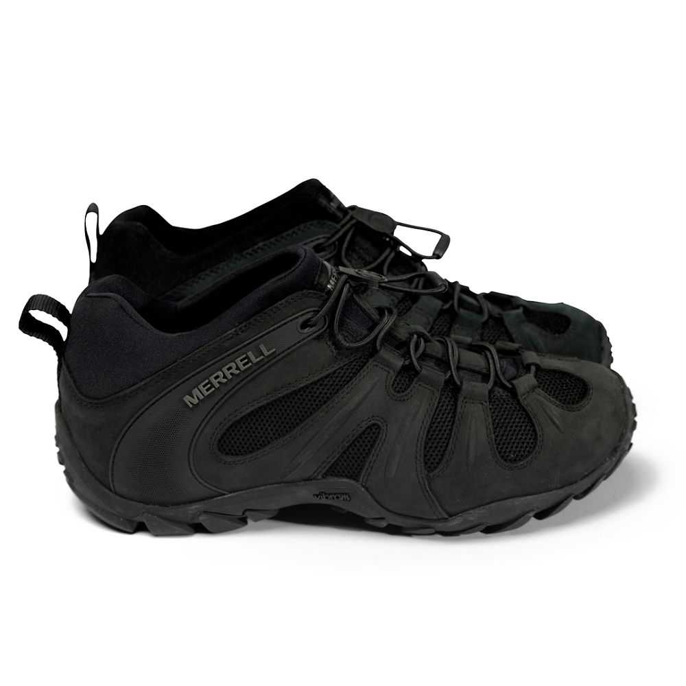 Black Men's Merrell Cham 8 Stretch Tactical Work Shoes | Dubai-9524836