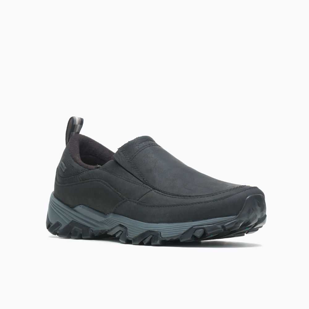 Black Men's Merrell ColdPack Ice+ Moc Waterproof Slip On Shoes | Dubai-6534091