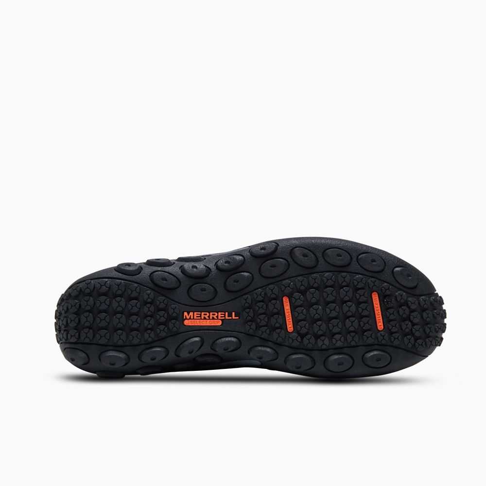 Black Men's Merrell Jungle Moc Leather Comp Toe Wide Width Slip On Shoes | Dubai-5698170