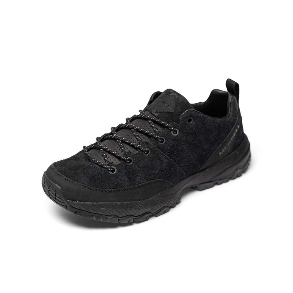 Black Men's Merrell MQM Ace Leather Hiking Shoes | Dubai-4950712