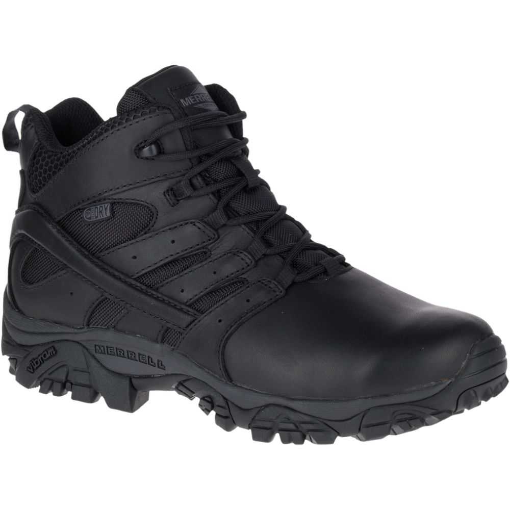 Black Men's Merrell Moab 2 Mid Tactical Response Waterproof Tactical Boots | Dubai-0541872