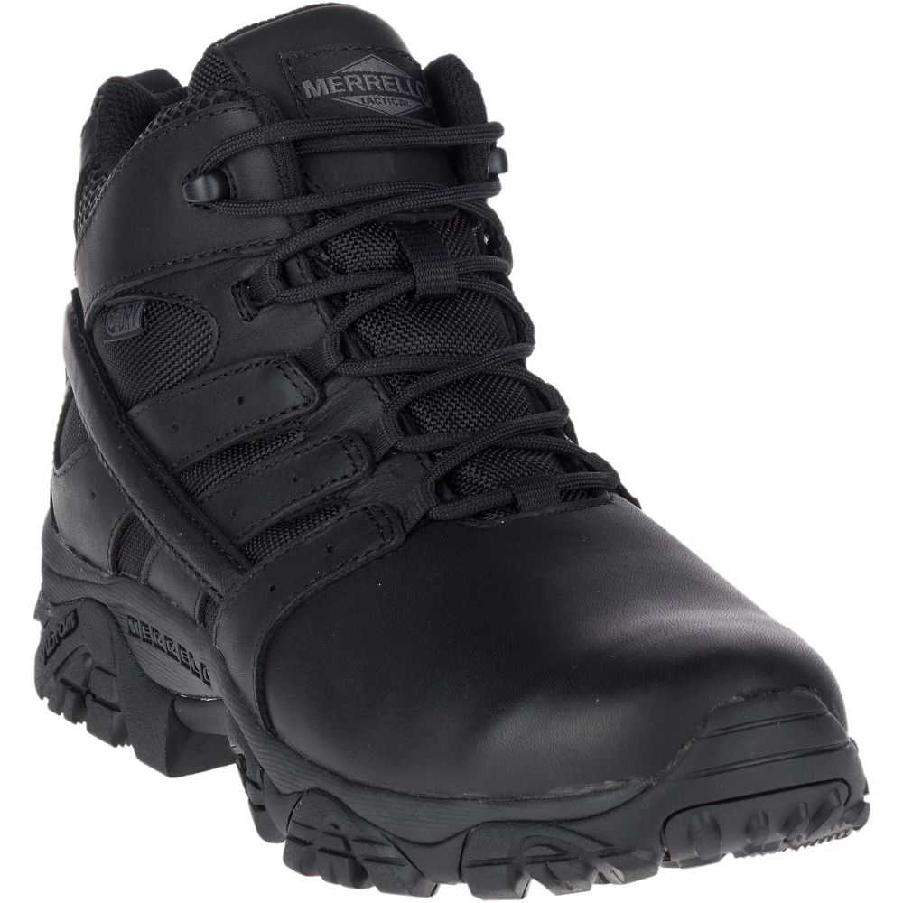 Black Men's Merrell Moab 2 Mid Tactical Response Waterproof Tactical Boots | Dubai-0541872