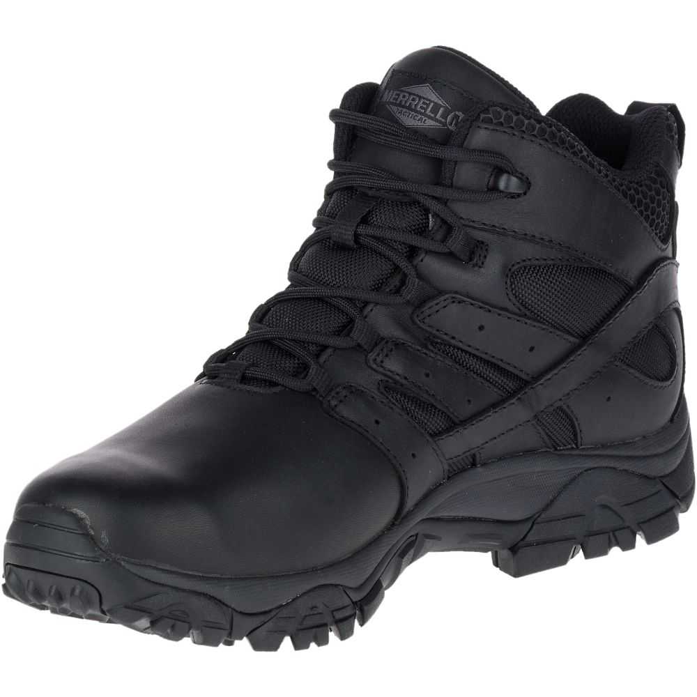 Black Men's Merrell Moab 2 Mid Tactical Response Waterproof Tactical Boots | Dubai-0541872