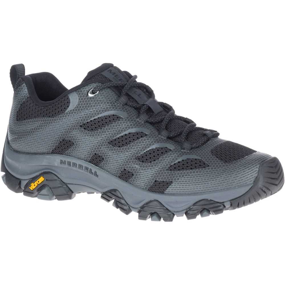 Black Men's Merrell Moab 3 Edge Hiking Shoes | Dubai-2918074