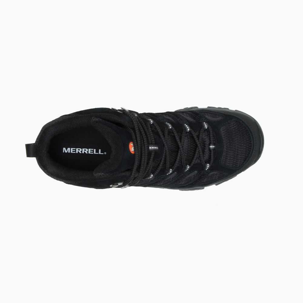 Black Men's Merrell Moab 3 Mid Wide Width Hiking Boots | Dubai-4798536