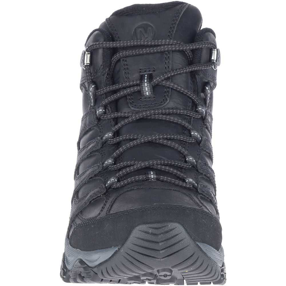 Black Men's Merrell Moab 3 Prime Mid Waterproof Wide Width Hiking Boots | Dubai-2165387