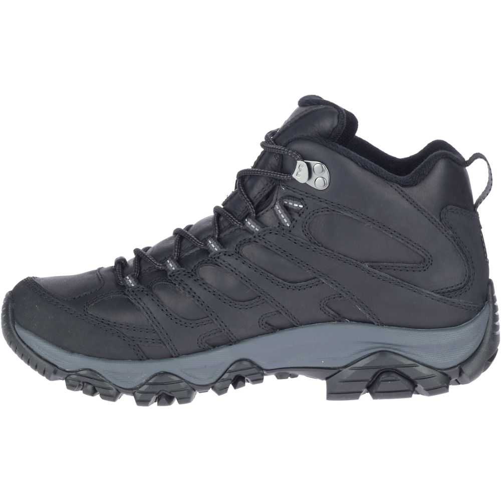 Black Men's Merrell Moab 3 Prime Mid Waterproof Wide Width Hiking Boots | Dubai-2165387