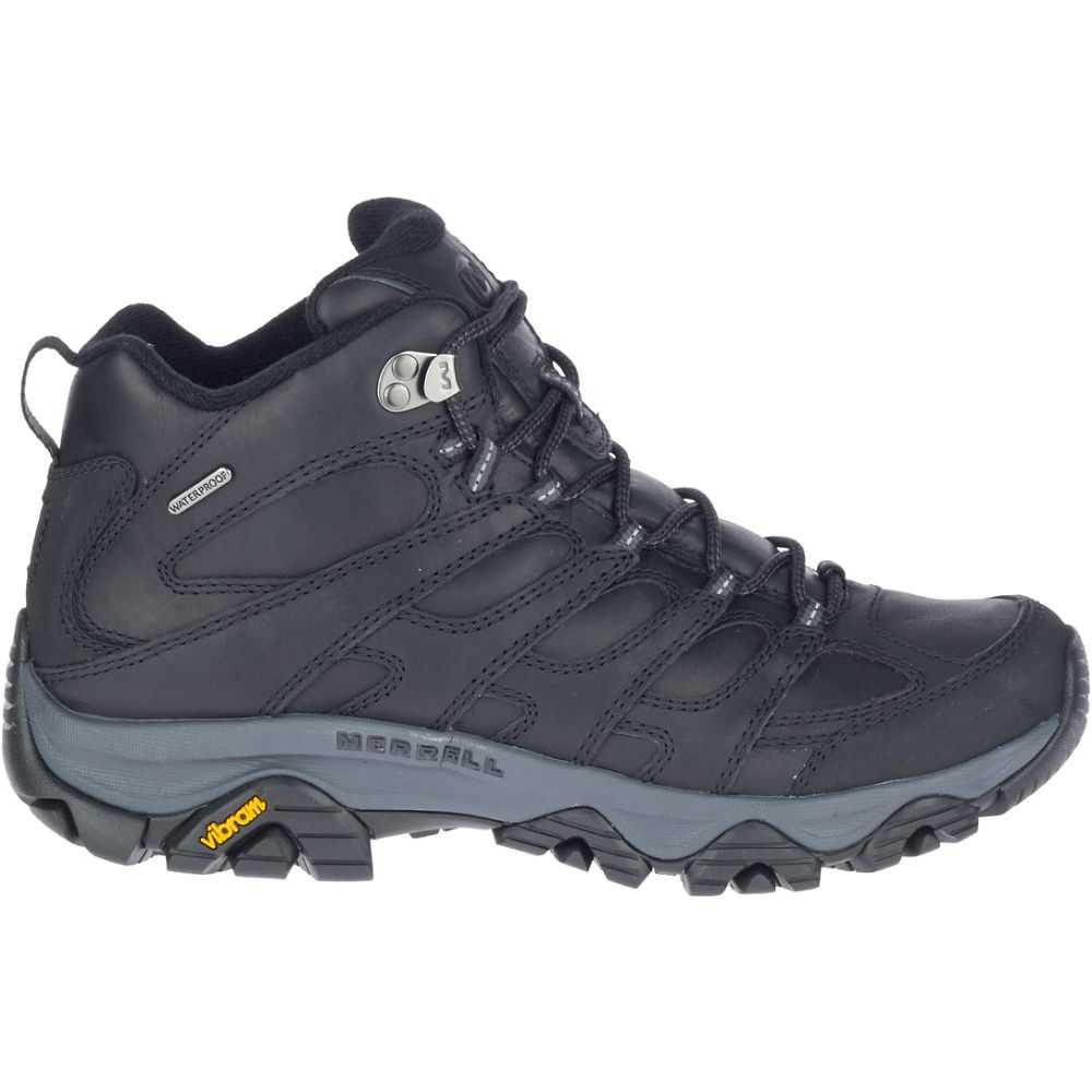 Black Men\'s Merrell Moab 3 Prime Mid Waterproof Wide Width Hiking Boots | Dubai-2165387