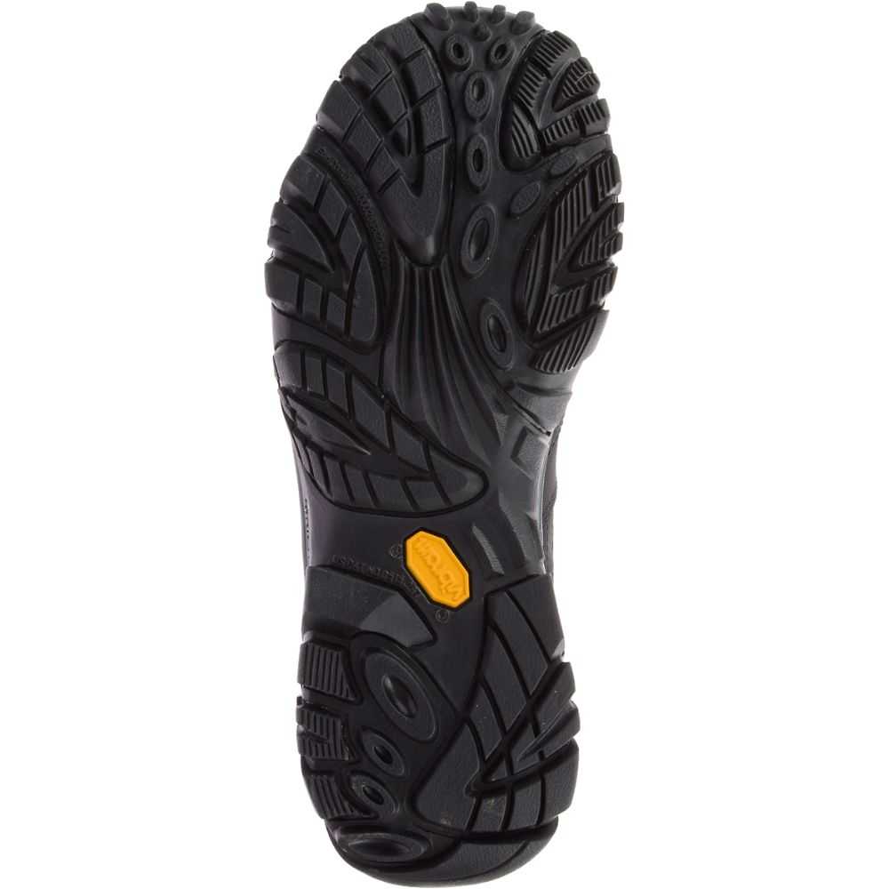 Black Men's Merrell Moab Adventure Chelsea Polar Waterproof Wide Width Winter Boots | Dubai-0482561