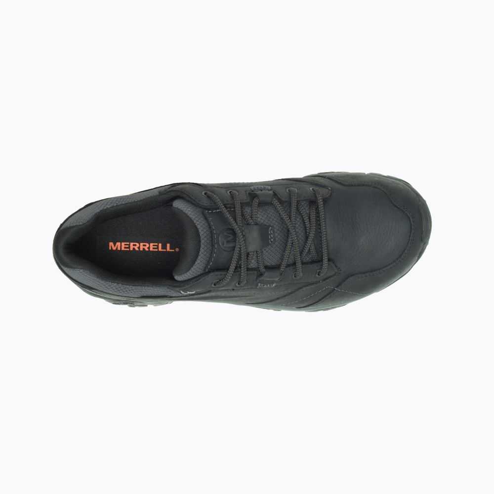 Black Men's Merrell Moab Adventure Lace Waterproof Wide Width Casual Sneakers | Dubai-4691521