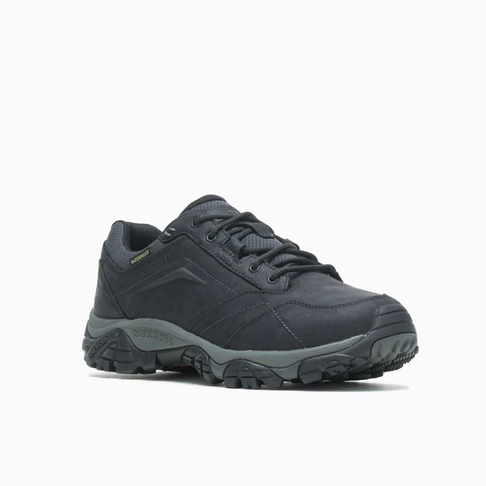 Black Men's Merrell Moab Adventure Lace Waterproof Wide Width Casual Sneakers | Dubai-4691521