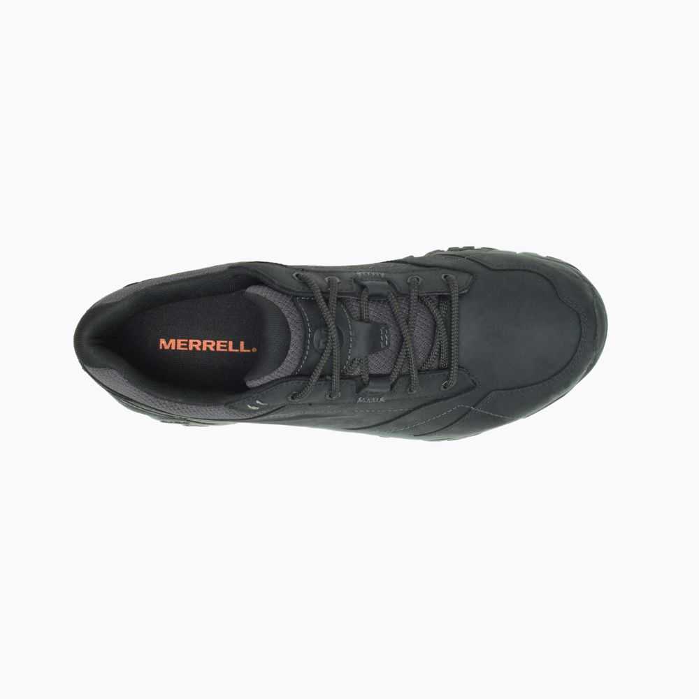 Black Men's Merrell Moab Adventure Lace Wide Width Casual Sneakers | Dubai-7501296