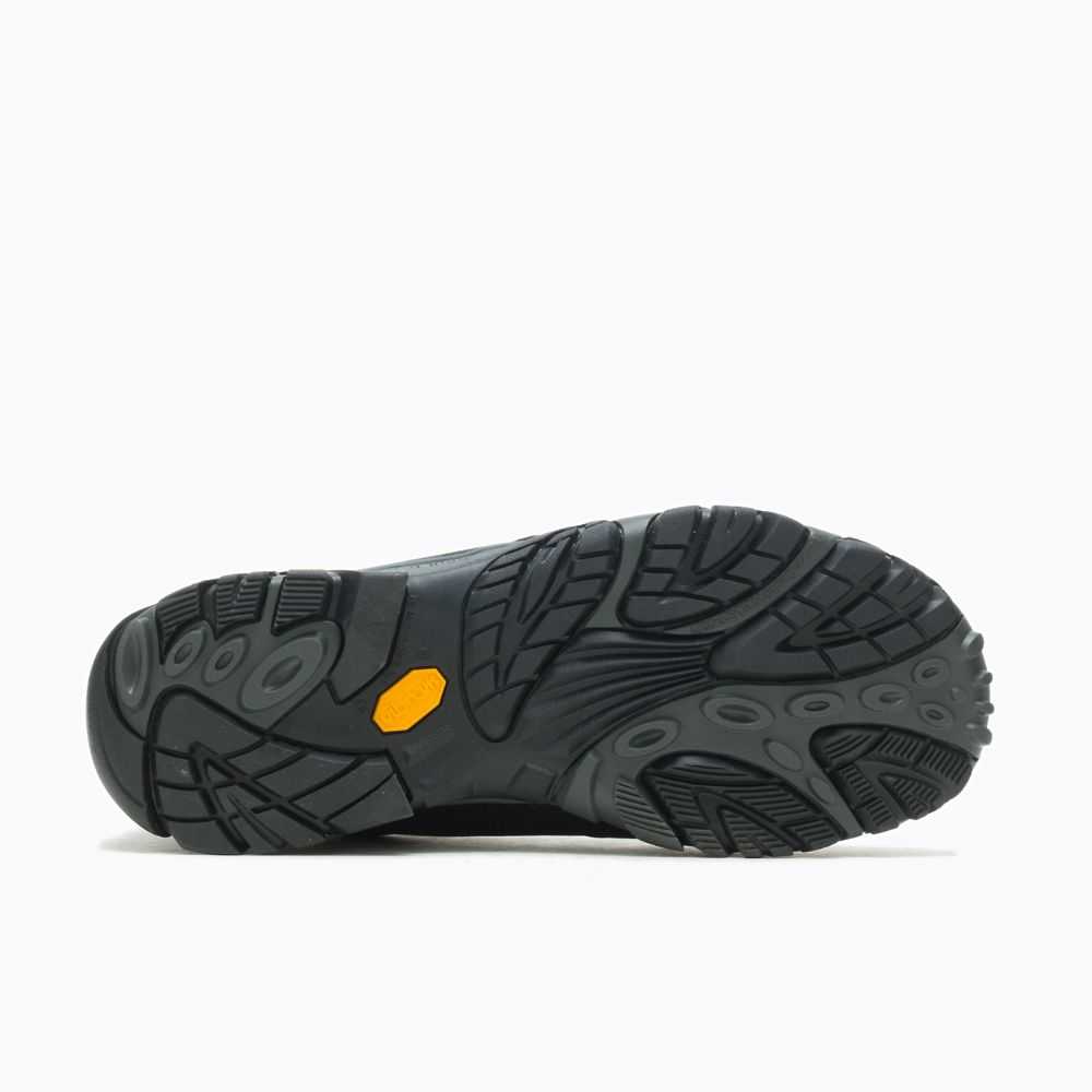 Black Men's Merrell Moab Adventure Mid Waterproof Wide Width Casual Boots | Dubai-2735809