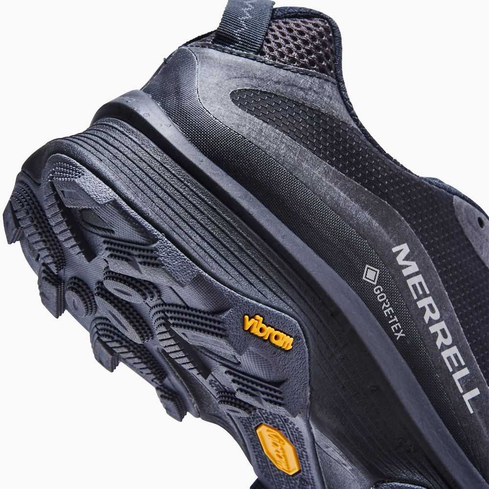 Black Men's Merrell Moab Speed GORE-TEX® Hiking Shoes | Dubai-3964820