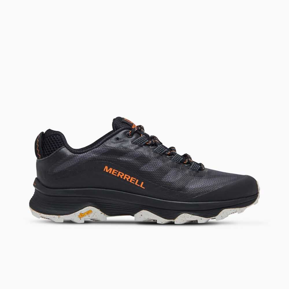 Black Men\'s Merrell Moab Speed Hiking Shoes | Dubai-7839502