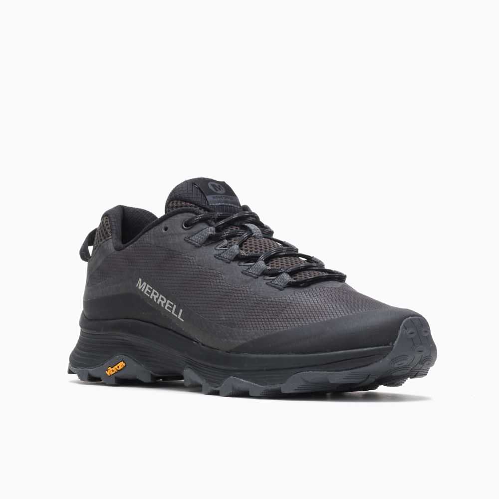 Black Men's Merrell Moab Speed Hiking Shoes | Dubai-8312504