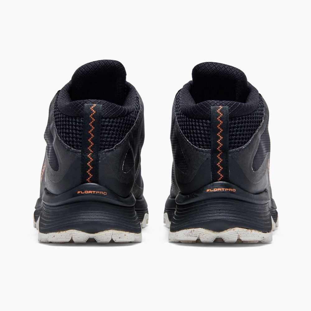 Black Men's Merrell Moab Speed Mid GORE-TEX® Hiking Boots | Dubai-2831760