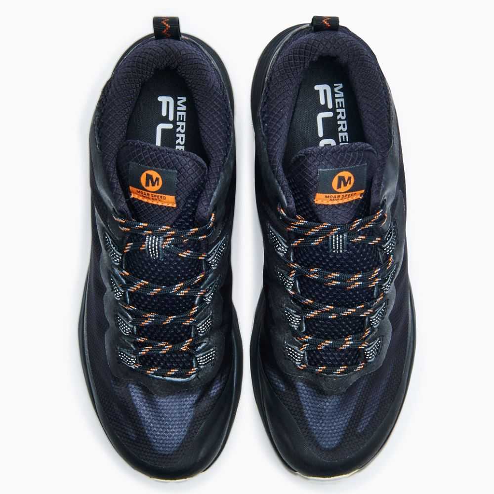 Black Men's Merrell Moab Speed Mid GORE-TEX® Hiking Boots | Dubai-2831760