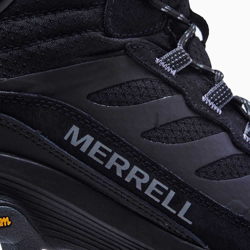 Black Men's Merrell Moab Speed Thermo Mid Waterproof Hiking Boots | Dubai-0542163