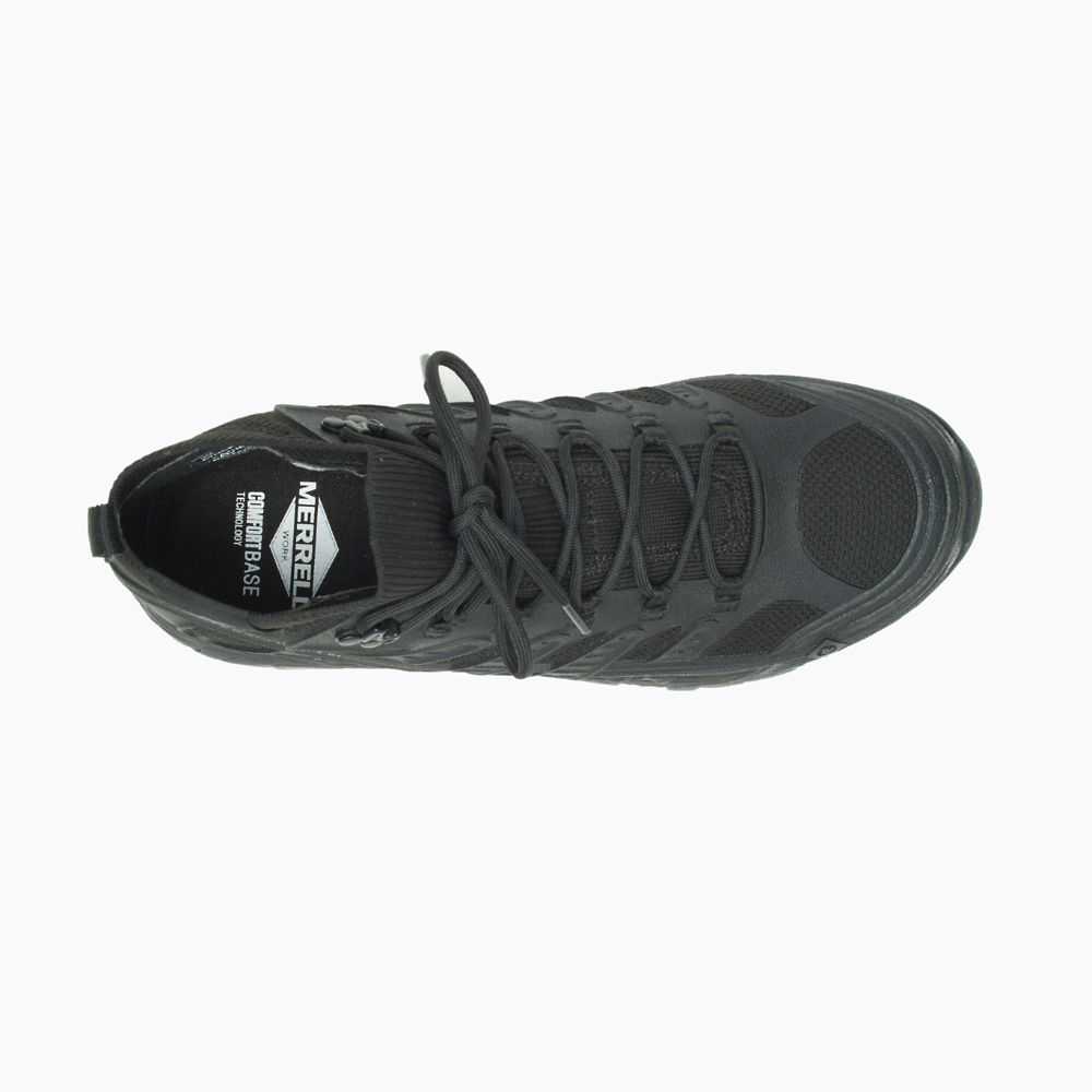 Black Men's Merrell Moab Velocity Tactical Mid Waterproof Tactical Boots | Dubai-6210534