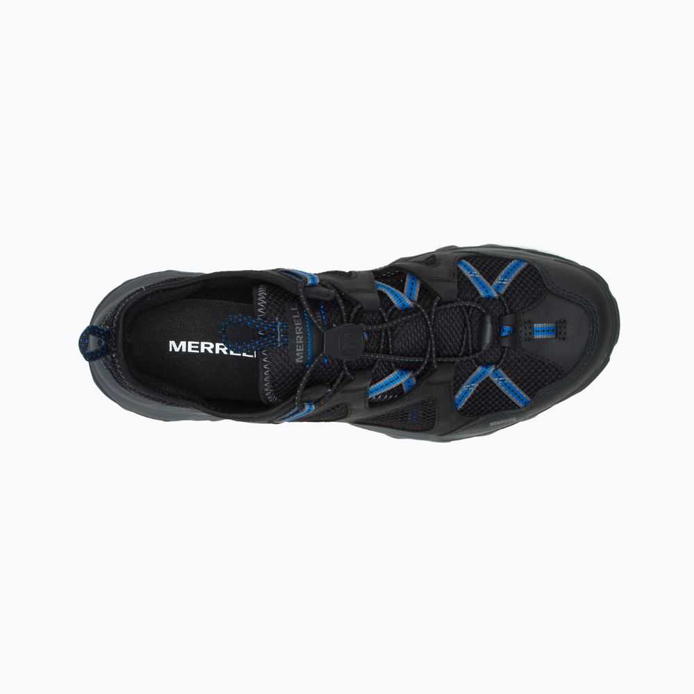 Black Men's Merrell Speed Strike Leather Sieve Sandals | Dubai-7123096