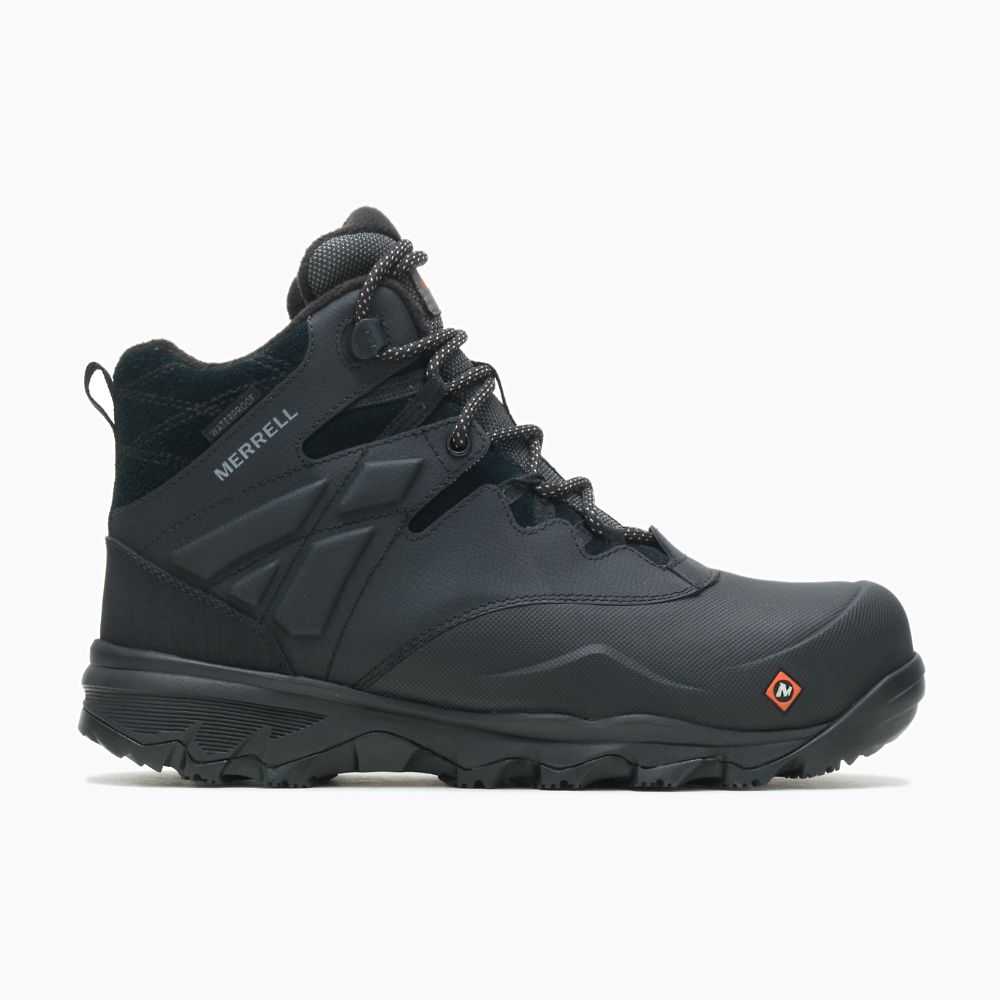 Black Men\'s Merrell Thermo Adventure 6 Ice+ Waterproof Work Boots | Dubai-1340728