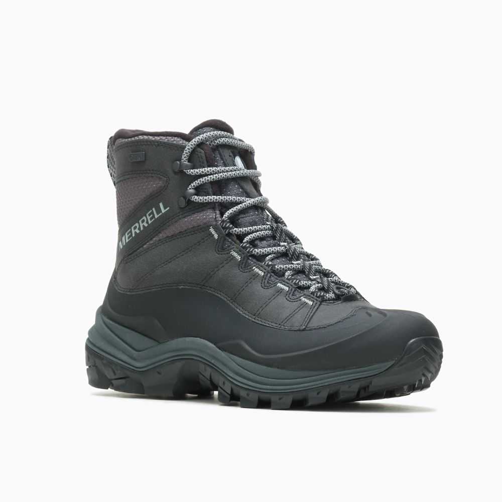 Black Men's Merrell Thermo Chill Mid Shell Waterproof Winter Boots | Dubai-0438561