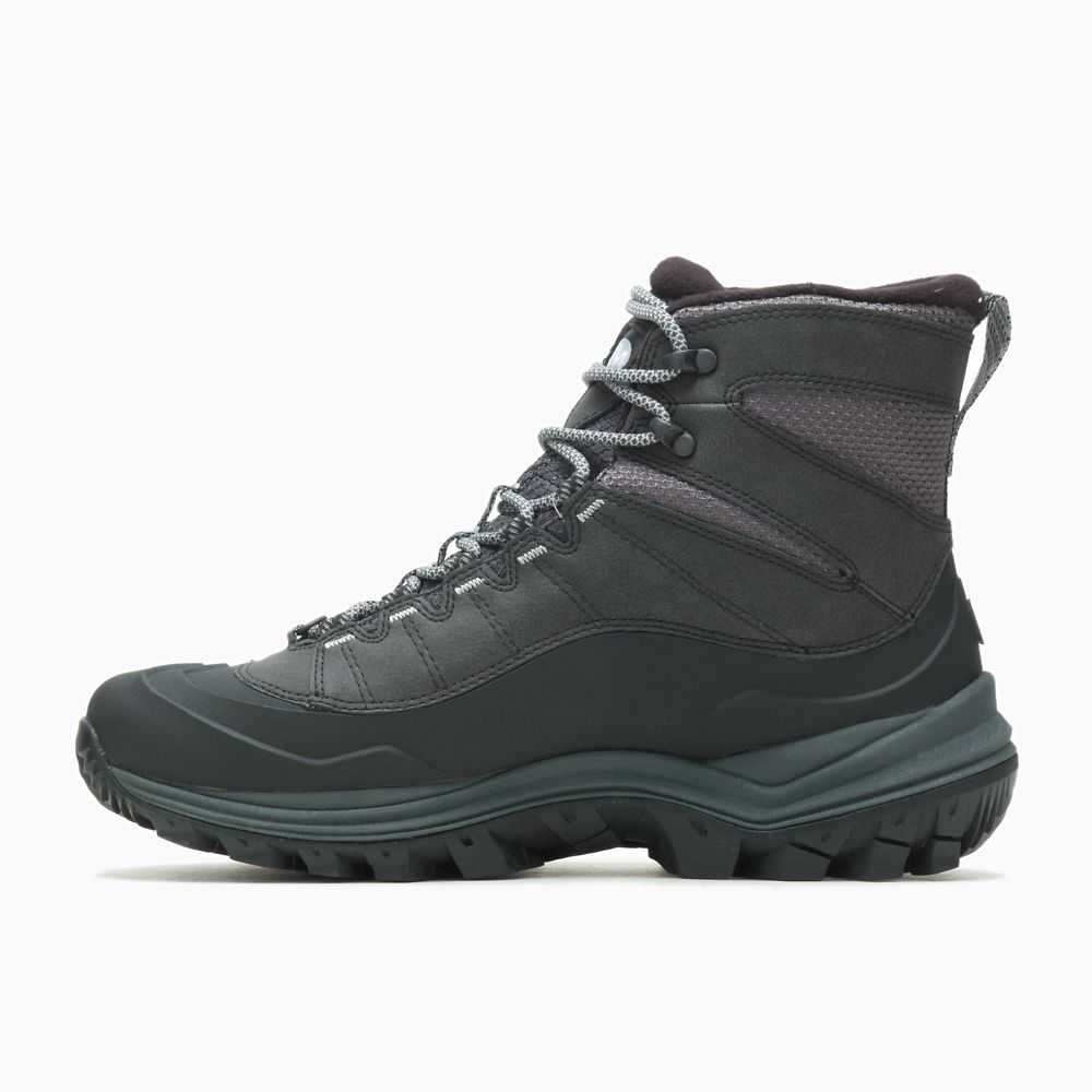 Black Men's Merrell Thermo Chill Mid Shell Waterproof Winter Boots | Dubai-0438561