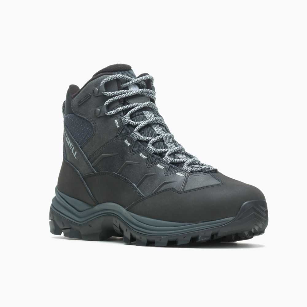 Black Men's Merrell Thermo Chill Mid Waterproof Wide Width Winter Boots | Dubai-4652807