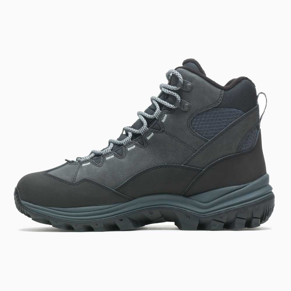 Black Men's Merrell Thermo Chill Mid Waterproof Wide Width Winter Boots | Dubai-4652807