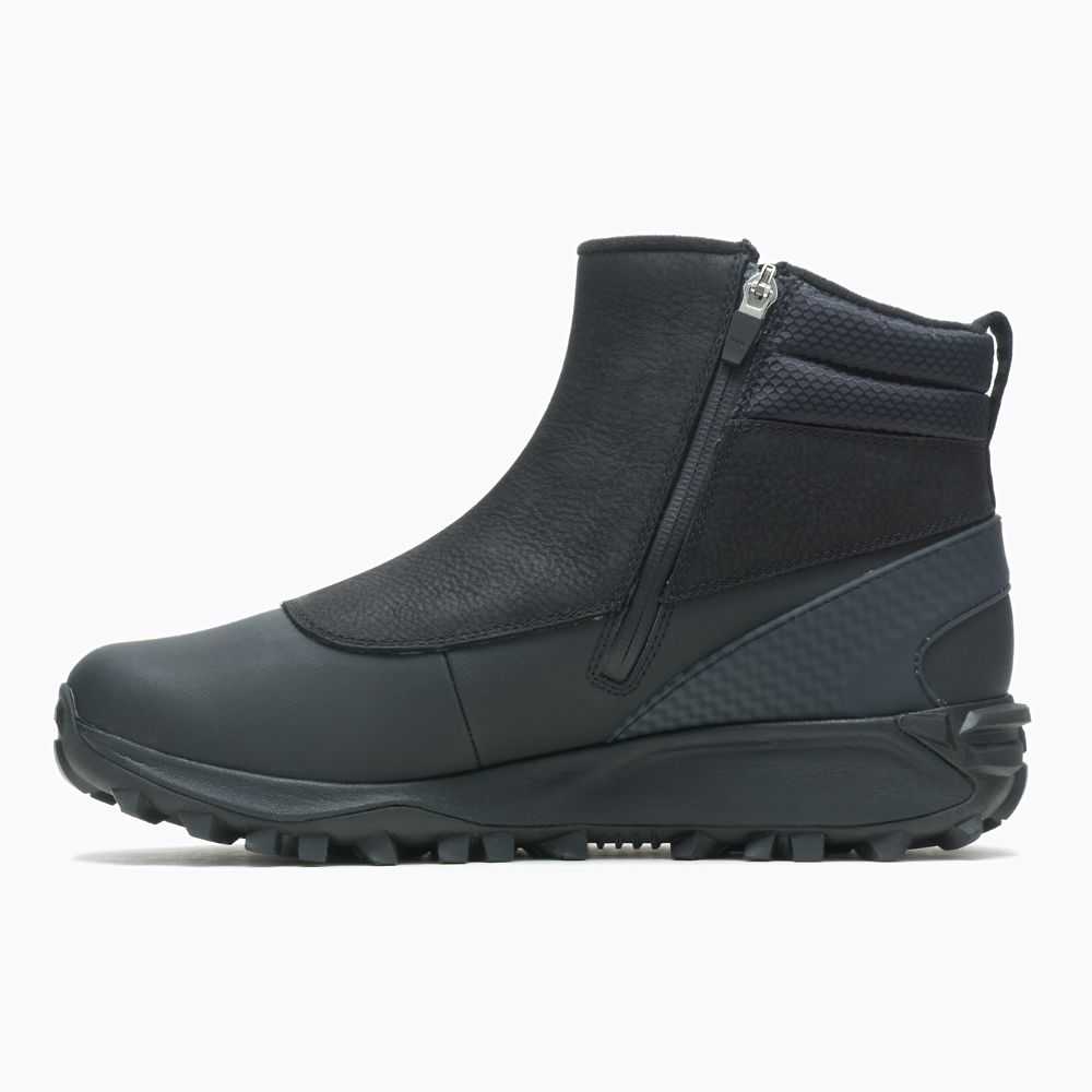 Black Men's Merrell Thermo Kiruna Mid Shell Waterproof Winter Boots | Dubai-5489716