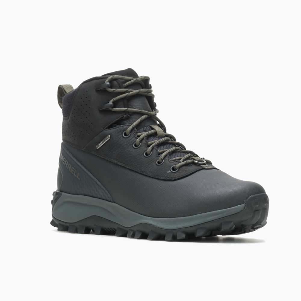 Black Men's Merrell Thermo Kiruna Mid Shell Waterproof Winter Boots | Dubai-9341275