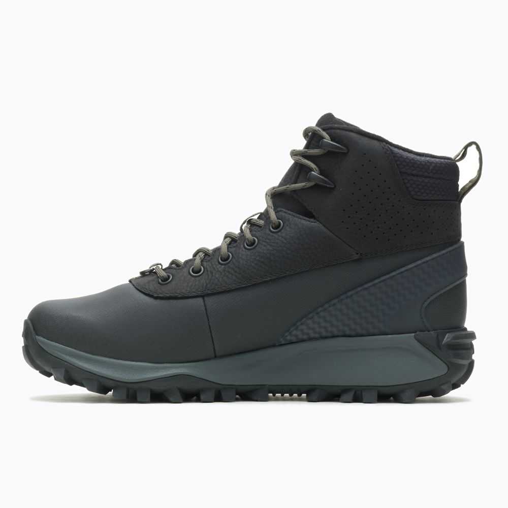 Black Men's Merrell Thermo Kiruna Mid Shell Waterproof Winter Boots | Dubai-9341275