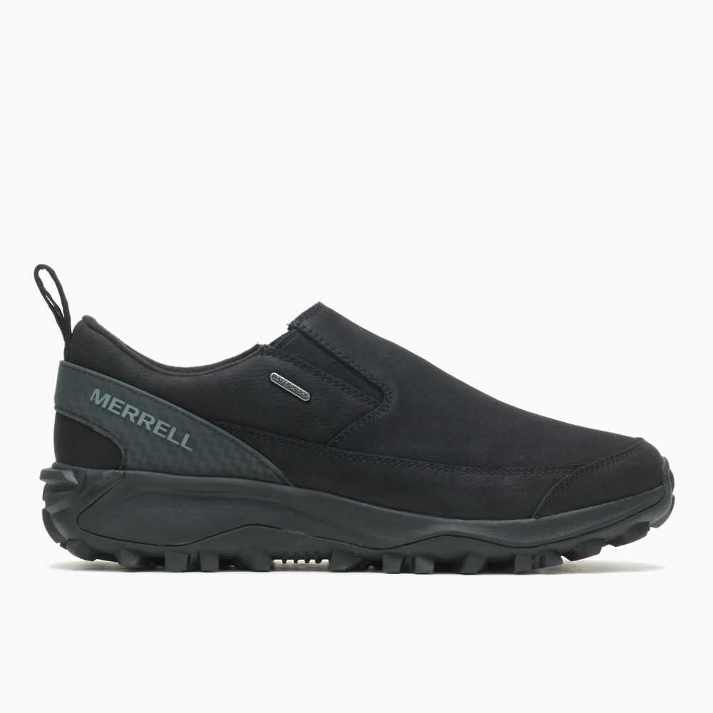 Black Men\'s Merrell Thermo Kiruna Moc Waterproof Slip On Shoes | Dubai-1267085