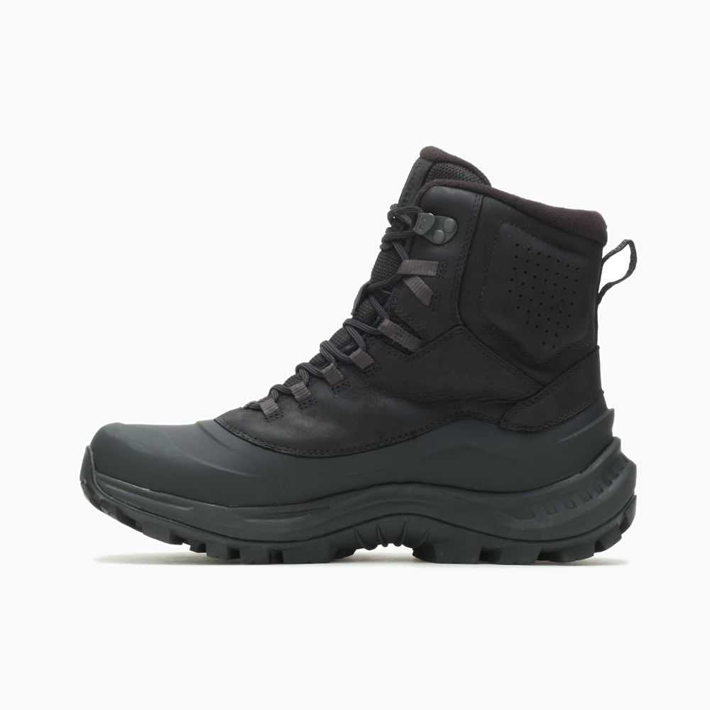 Black Men's Merrell Thermo Kiruna Moc Waterproof Winter Boots | Dubai-4927681