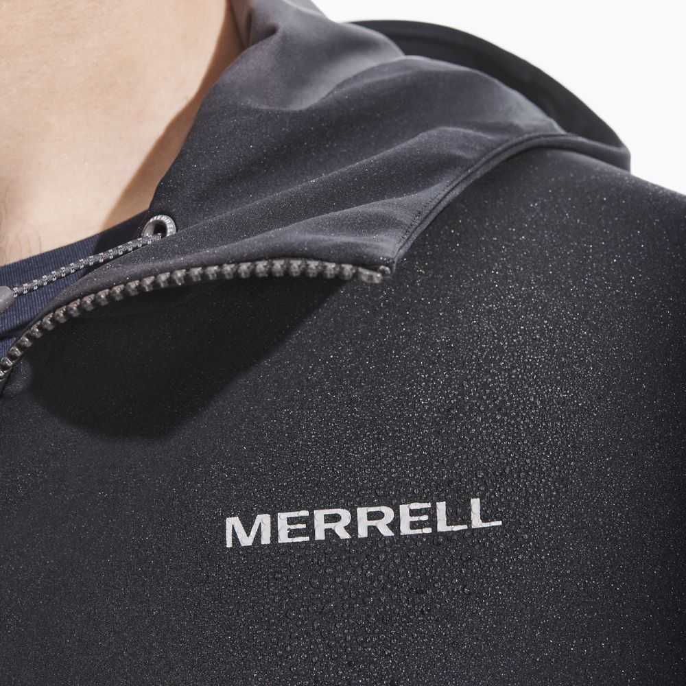 Black Men's Merrell Whisper Rain Jackets | Dubai-9514706