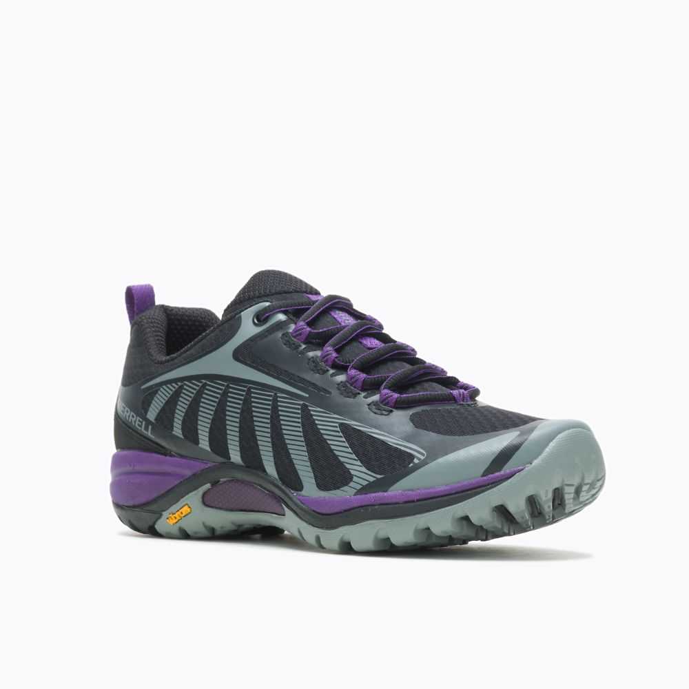 Black/Purple Women's Merrell Siren Edge 3 Walking Shoes | Dubai-0469385