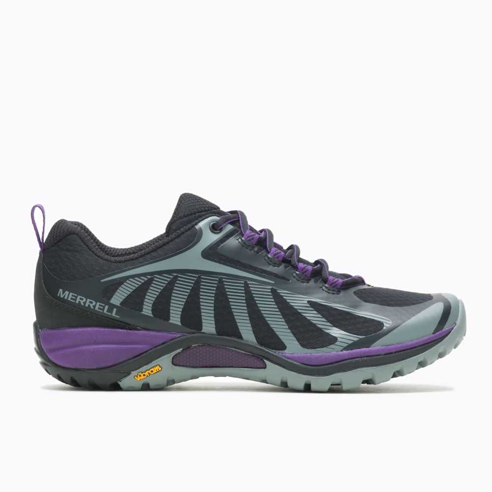 Black/Purple Women\'s Merrell Siren Edge 3 Walking Shoes | Dubai-0469385